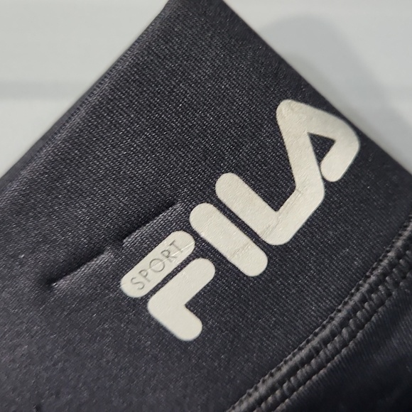 NWOT Fila Sport Black Blue Leopard Print Leggings small - Picture 5 of 6